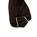 Ugeat 18inch Clip In Remi Hair Extensions Human Hair Dark Brown #4 Fading to #18 Dirty Blonde 100 Brazilian Silky Straight Clip in Human Hair 10Pcs 120Gram