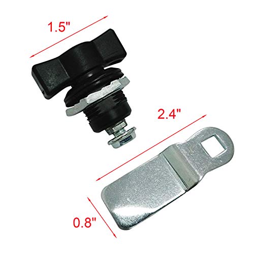 Karcy 2pcs T Handle Swing Knob Turn Cam Lock for Machine Cabinet Drawer