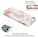 JAHOLAN Bling Glitter Sparkle Rose Gold Marble Design Slim Shockproof Clear Bumper TPU Soft Case Rubber Silicone Cover Phone Case Compatible with iPhone 5 5S