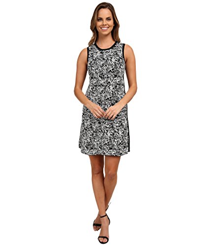 DKNYC Women's Compact Stretch Pixel Mix Sweater Dress, Black XL