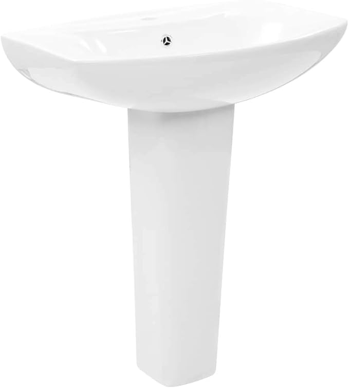 Festnight- Freistehendes Waschbecken mit Säule | Standwaschbecken