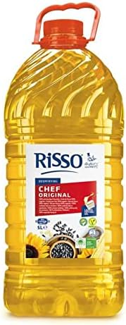 - Risso Chef Original Cooking Oil - Resiste ao calor e deixa menos odores - Garrafa de 5 L - Perfeito para fritar - 100% Óleo Vegetal e Vegan - Antiespumante