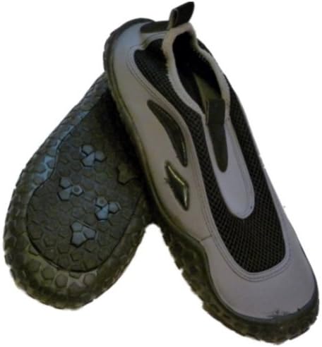 Sand N Sun Mens Gray & Black Aqua Socks Beach & Water Shoes 10