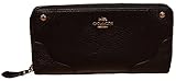 Coach Grain Leather Mickie Accordian Zip Wallet