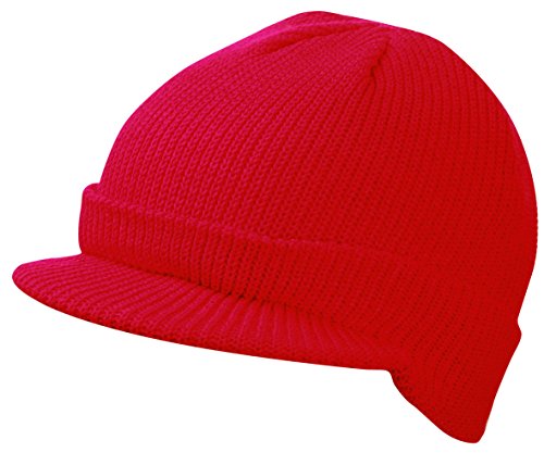 Classic Peaked Ribbed Beanie Knitted Cap Hat Colours