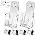 MaxGear Acrylic Brochure Holder 4x9 inch, Plastic Literature Holder for Pamphlets, Flyers, Rack Cards, Desk or Wall Mount, Slant Back Design Clear Display Stand, Office or Home Use, 2 Pack
