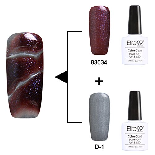 Elite99 2PCS Soak Off UV LED Dizzy Color Changeable Gel Polish Nail Art Varnish 10ml 88034 + Base Color Gel ( D-1 ) Elite99 2PCS Soak Off UV LED Dizzy Color Changeable Gel Polish Nail Art Varnish 10ml 88034 + Base Color Gel ( D-1 )