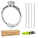 Ring Size Adjuster for Loose Rings - 4 Size 12 Pieces Invisible Ring Size Reducer with Scissors - Transparent Ring Sizer Tightener Ring Snuggies Fit Various Rings