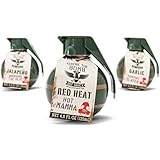 The 'You're the Bomb' Hot Sauce Gift Set (Set of 3) by Thoughtfully | Includes Garlic Hot Sauce, Red Heat Sauce &amp; Jalapeño Hot Sauce