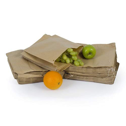 12x12 inch Paper Bags Strung, Used for Fruit, Vegetables, Mushroom Popcorn Sweets and Crafts recycable biodegradeable Bags Uk Store 247 (100)