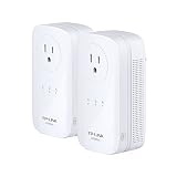 TP-Link AV1200 3-Ports Gigabit Powerline ethernet Adapter Starter Kit, , Pass-through, Powerline speeds Up to 1200Mbps(TL-PA8030P KIT)