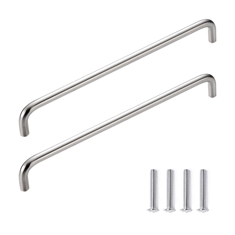 SYDARSYN 2 Pieces Furniture Handles Stainless Steel Bow Handle Kitchen Door Handles Solid Brushed Cupboard Drawer Handle Pull Cabinet Handle Hole spacing 224mm