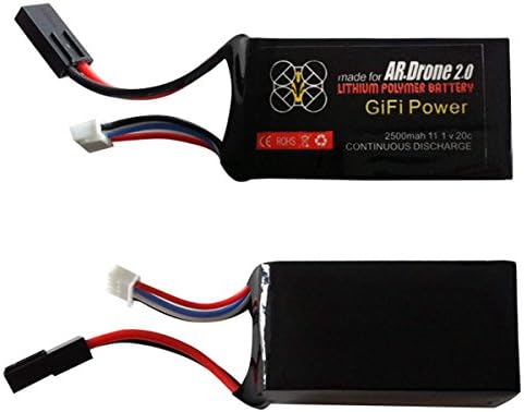 Dealkoo 2500 mAh 11.1V 20C Li-Po Battery For Parrot AR.Drone 2.0 Quadricopter