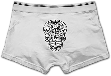 Men's Stretch Underwear Boxer Briefs Funky Sugar Skulls Logo