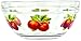 Imperial Home 5-Piece Nested Glass Bowl Set With Apple Design and Red Lids
