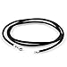 Bling Jewelry Black Silk Cord Silver Plated Lobster Claw Clasp Necklace 30 Inches
