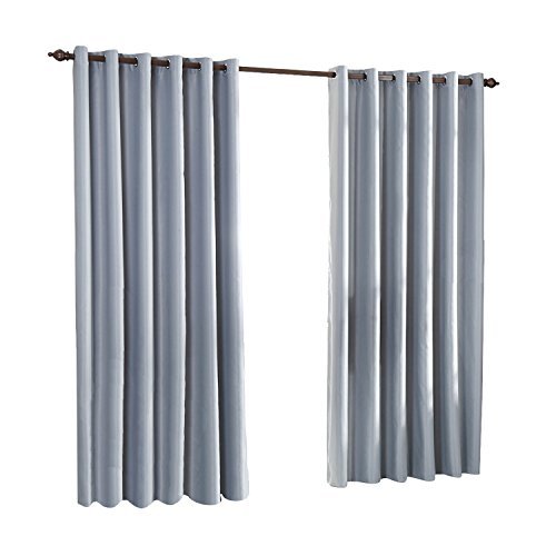 Pair Of Silver Grey 66 Width x 90 Drop Thermal Insulation Blackout