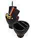 Gearred up Car Cup Holder Organizer for Cell Phones, Change Coins, Accessories Pen, Black Foam Connect Charger from Bottom