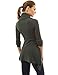 PattyBoutik Women Buckle Braid Front Cardigan (Dark Green Small)