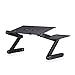 RAINBEAN Laptop Stand with 2 CPU Cooling USB Fans for Bed,Cozy Aluminum Vented Lap Workstation Desk with Mouse Pad,Foldable Book Reading Stand Notebook Tablet Holder on Sofa,Adjustable Bed Table Traythumb 2