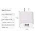 USB Wall Charger,High Speed 2-Port USB Home Travel Charger Plug Power Adapter for iPhone 4/4S/5/5s/6/6s Plus,Samsung Galaxy S6 S5 S4 S3,Smartphones,Tablets and More-White