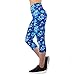 Manstore Women's Printed Active Workout Capri Leggings Fitted Stretch Tights C22 L/XL