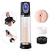 Rechargeable Automatic Penis Vacuum Pump with 4 Suction Intensities for Stronger Bigger Erection, Male Enhancement Pump Enlarger Adult Sex Toys with LCD Screen & Clear Cylinder for Easy Viewing