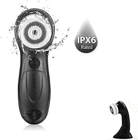 360° Rotary Facial Cleanser with Soft PBT Brush Electric Face Brush,2 Speed Facial Brush Waterproof Sonic Cleansing System Portable, Face Exfoliator Removing Blackhead System for Men