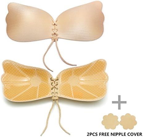 Silicone Bra Strapless Invisible Push Up Self Adhesive Drawstring Nubra Washable Reusable