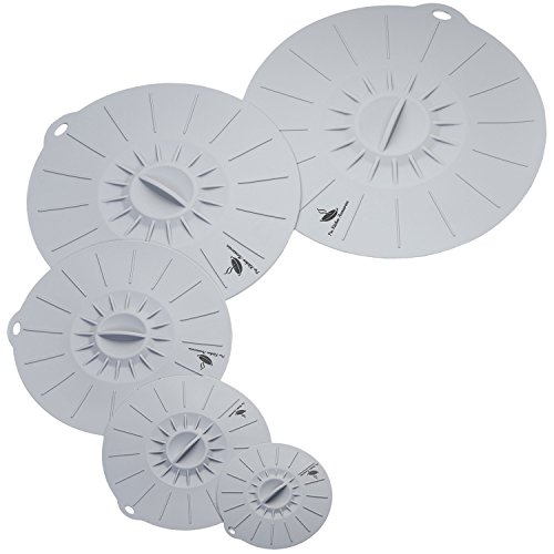 Silicone Suction Lids [Set of 5] Airtight Seal Easy To Apply And