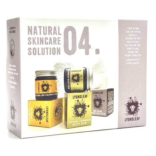 Natural Skincare Solution - for Oily Skin, and Skin Prone to Acne, Rosacea and Perioral Dermatitis (04 - with Unscented Beauty Balm)