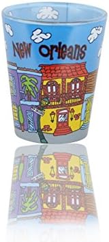 New Orleans Wavy (Crooked) Houses Shot Glass