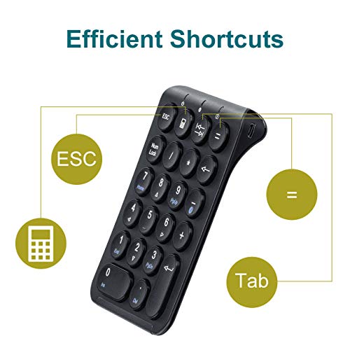 SANWA Bluetooth Numeric Keypad, Rechargeable Wireless Ten Key Number