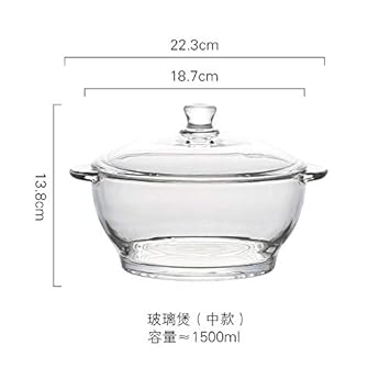 BZAHW Horno de microondas doméstico Bote de Vidrio tazón de Vidrio ...