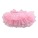 Naisian muyan Girls Cotton Tulle Ruffle with Bow Baby Bloomer Diaper Cover and Headband Set (Pink, M(6Month-12Month))