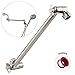 10'' Adjustable Brushed Nickel Shower Arm Extender, Flexible Height and Universal Angle, Full Brass Made