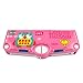 Lemon Ribbon Multifunction Pencil Box Set with Plastic Holder Flat Magnetic Lid Hardtop Waterproof Outside Cute Pop Out School Individual Pen Storage Case for 90s Girl School Kids Gift