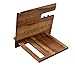 Natural Walnut Wood Phone Docking Station Desk Organizer Tablet Holder Key Hooks Coin Wallet Watch Stand Handmade Men Graduation Gift Husband Anniversary Dad Birthday Idea Nightstand for Him Gadget