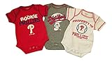 MLB Boys Phillies Infant Onesie 3-Piece Set