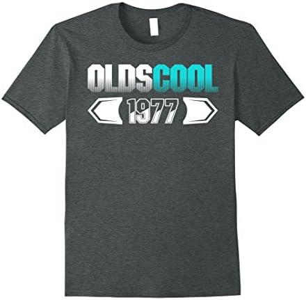 Mens Oldscool 1977 Shirt Funny 40th Birthday Gift Idea Old School XL Dark Heather
