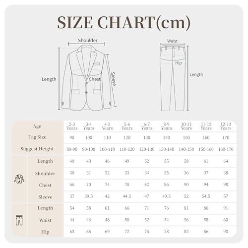 LOLANTA 2 Piece Suit Set Boys Blazer and Pants Set Leisure Clothes or Wedding Party Dress 2-13 Years