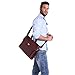 Leathario Mens Retro Leather Briefcase Laptop Bag Business Messenger Bag Cowhide Bag