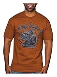 Harley-Davidson Men's Vintage Ride Short Sleeve Crew Neck T-Shirt, Texas Orange