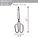 11’’ Premium Stainless Steel Scissor Tongs Extra Long by Okey Kitchen | Great Scissors Tongs For Kitchen, Food, Cooking, Baking & BBQ (2 Scissor Tongs 11