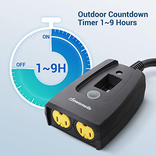 DEWENWILS Outdoor Timers for Electrical Outlets Waterproof, Plug in