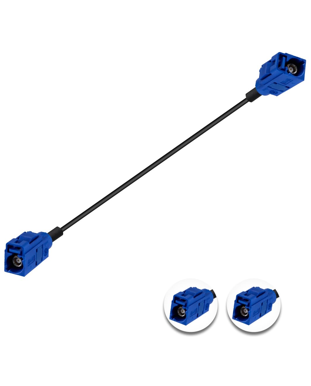 Vecys Fakra C Female to Fakra C Female Blue Pigtail Cable RG174 6IN/15CM GPS Antenna Extension Cable for Car Radio