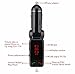 Bluetooth FM Transmitter，wireless Bluetooth Car Kit with 3.5 mm Stereo Output，Audio Receiver Adapter，A2DP with Mic for Home Audio Music Streaming Sound System