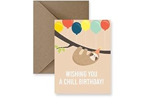 Sloth Have A Chill Birthday Greeting Card