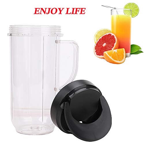 2 Pack Magic Bullet Blender Cups Tall 22oz Cup With Flip Top ToGo Lid