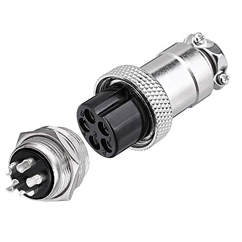 ILS - 3 Pieces GX20 5 Pin 20mm Male & Female Wire Panel Circular Connector Aviation Socket Plug